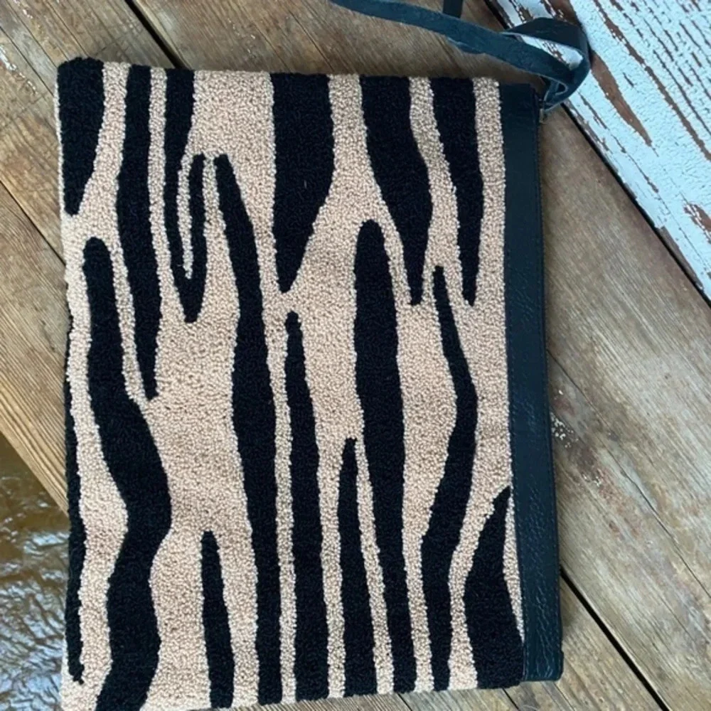 NWOT  Cleobella Animal Print Textured Clutch